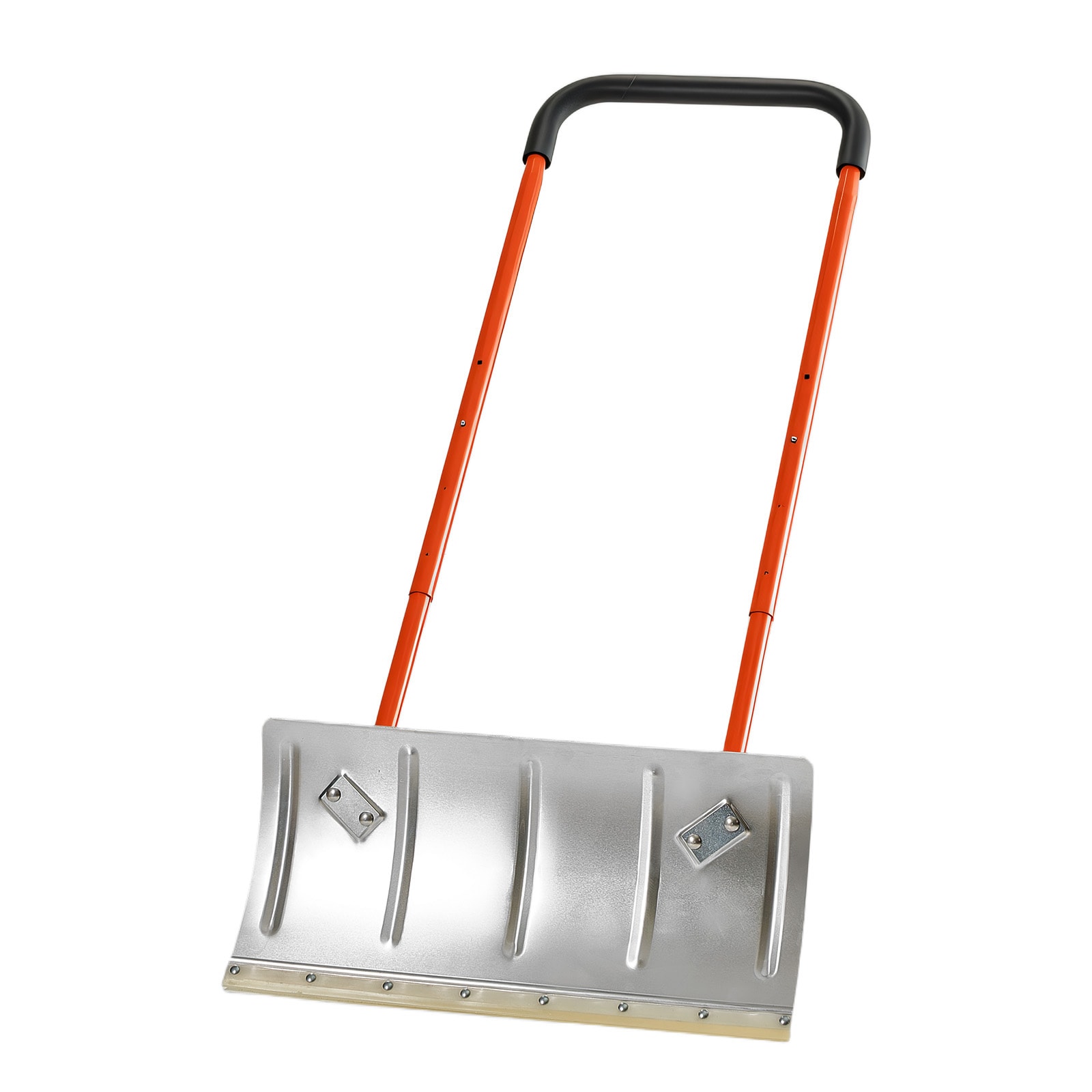 Durable Metal Wheeled Snow Pusher Shovel For Driveway Clearing_voghion.com